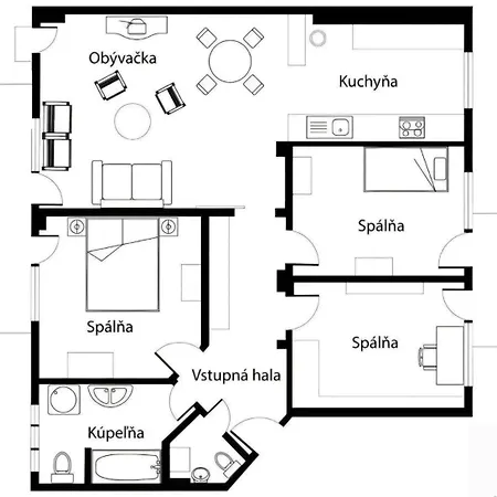 Apartmán 4-room Zahorska Bystrica